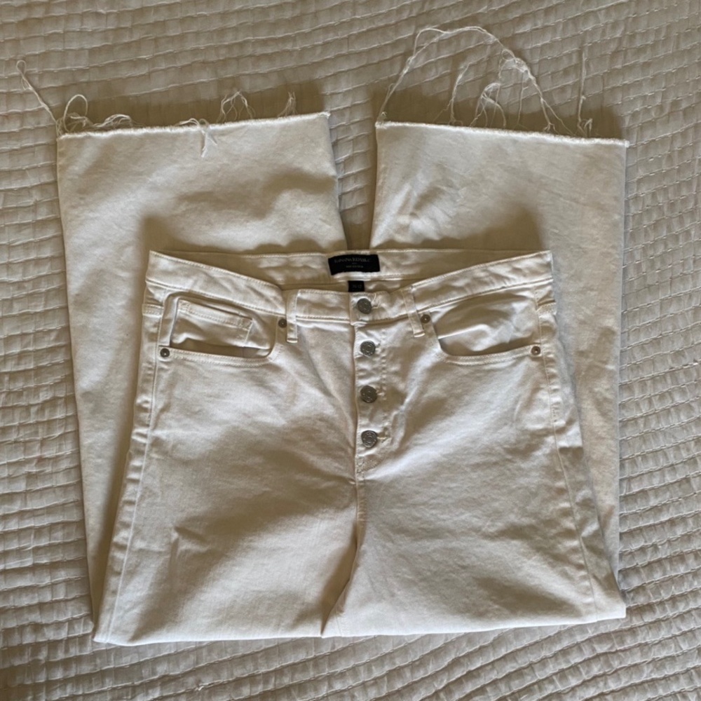 Wide Leg White Banana Republic Jeans